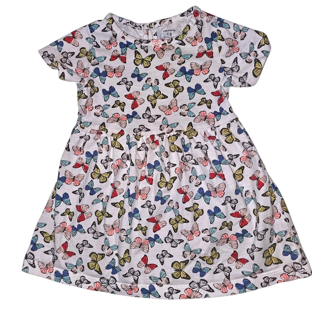 Carter's Butterfly Print‎ Baby Dress 18M